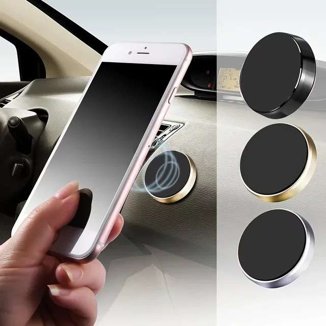 Magnetischer Autotelefonhalter in Gold für iPhone, Samsung, Xiaomi und Huawei zur Befestigung am Armaturenbrett oder an Wänden - Bild 1