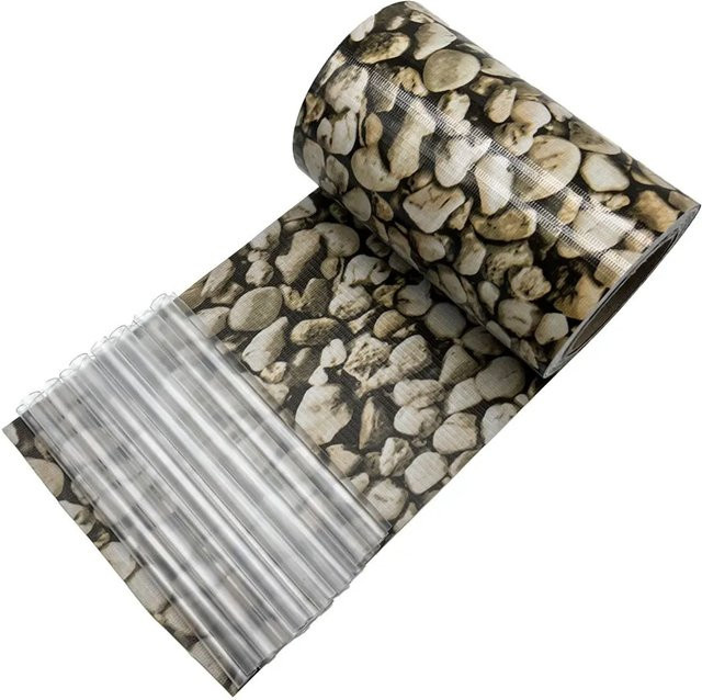 KARAT Sichtschutzstreifen aus PVC in Beige mit Kies-Optik, blickdicht, Breite: 19 cm, Länge: 35 m - Bild 1