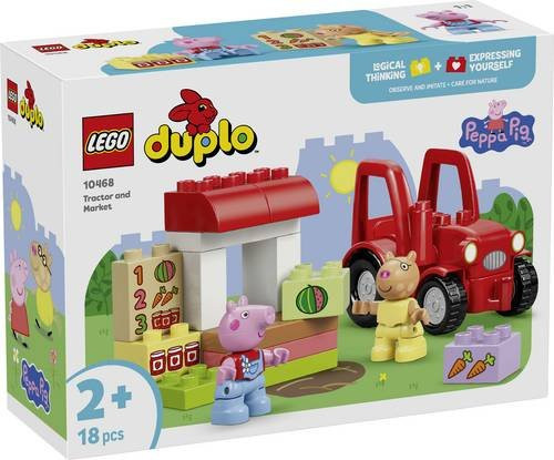 Lego Duplo Peppa Wutz Traktor und Marktstand ab 2 Jahren