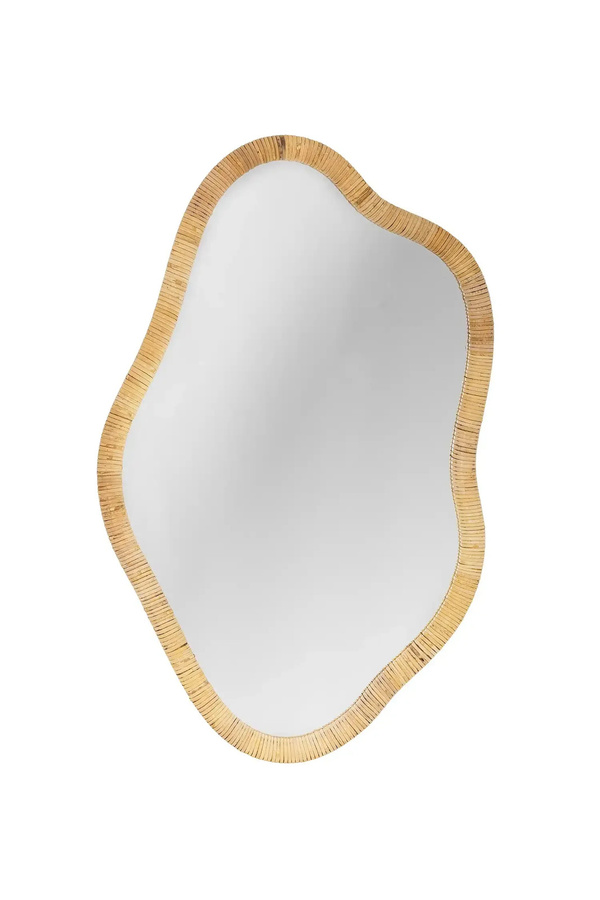 Bloomingville Wandspiegel Ashlie aus Rattan in Beige - Bild 1