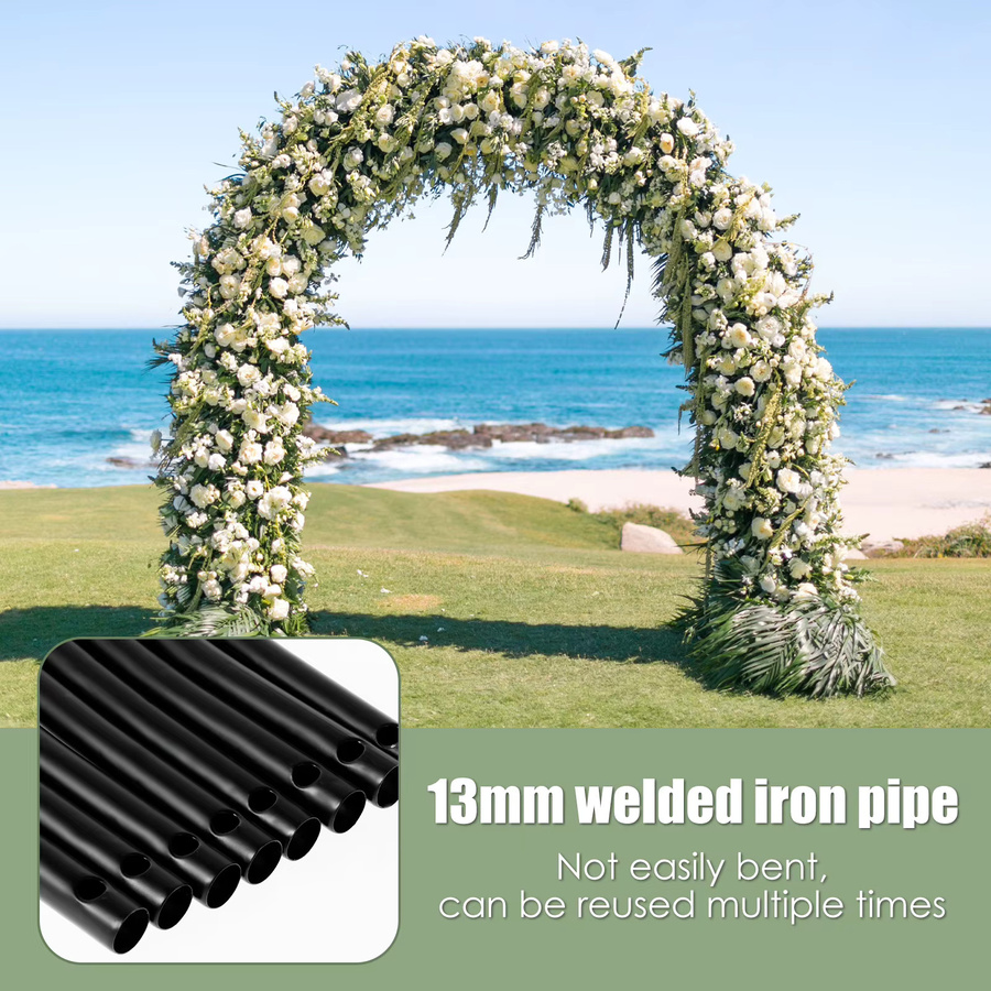 Metall Gartenbogen Weiß als Rankhilfe und Spalier für Hochzeiten und Dekoration, Höhe: 240 cm - Bild 3