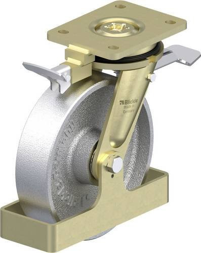 Blickle Schwerlast-Lenkrolle LS-G 200K-ST-RI4-FS in Silber, Rad-Durchmesser: 200 mm, Tragfähigkeit: 1100 kg - Bild 1