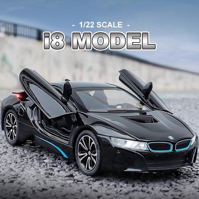 MAKEDA I8 mc20 Sportwagen Modell, Maßstab 1:22, Metall, mit Licht und Sound - Bild 1