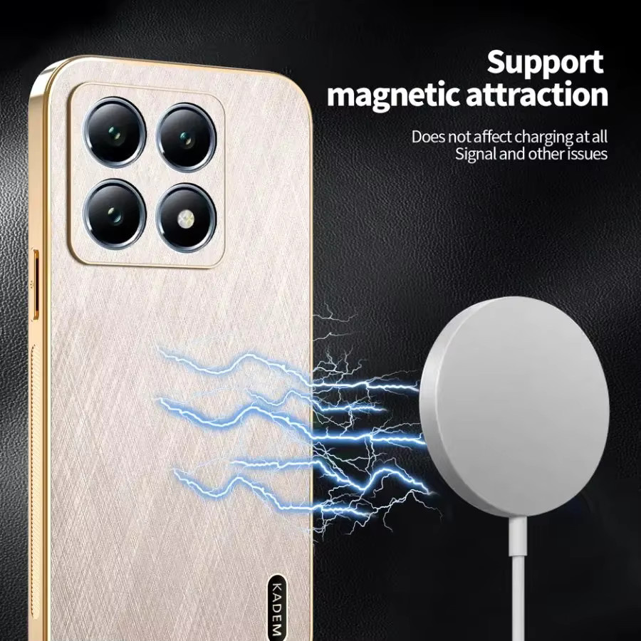 Goldene Lederhülle für Xiaomi Poco X7 X6 F6 M6 Pro C75 C61 5G mit Stoßschutz und Vollschutz-Abdeckung - Bild 3