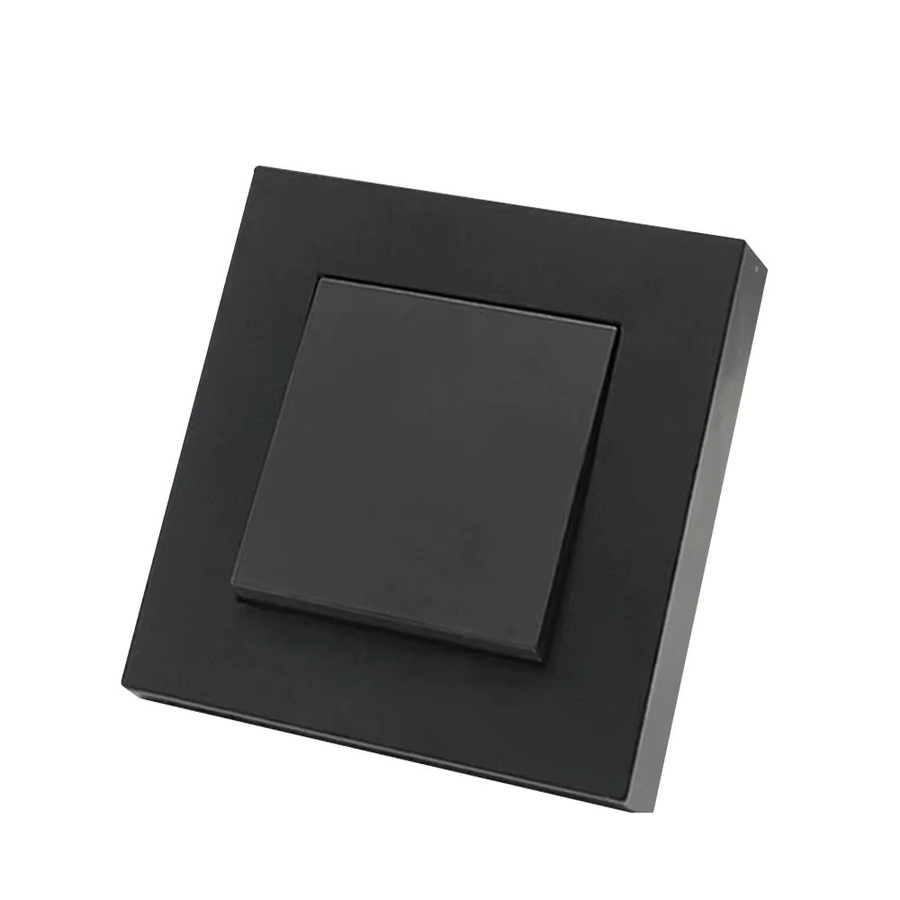 WESA Wandlichtschalter in Schwarz Matt, 1-fach, 1-Wege, aus Kunststoff mit Wipptaste - Bild 4
