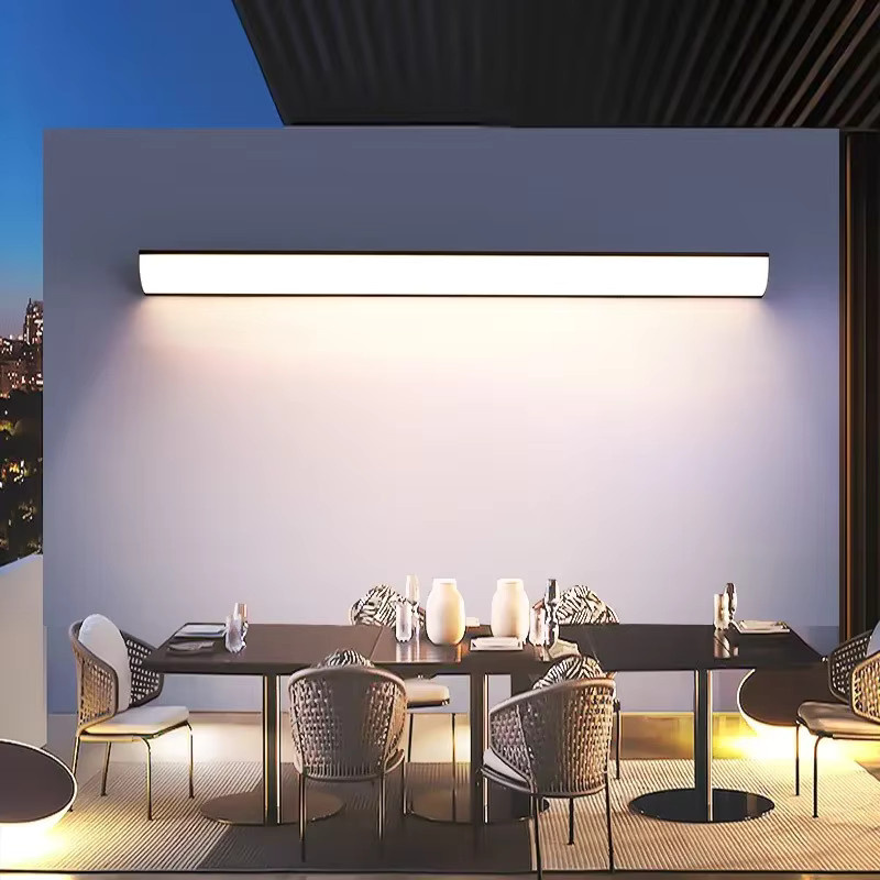 Z ZOSIMIO LIGHT Minimalistische Wandleuchte für Außen und Innen mit langen Streifen, wasserdichte Außenwandleuchte für Garten, Veranda und Innenhof - Bild 2