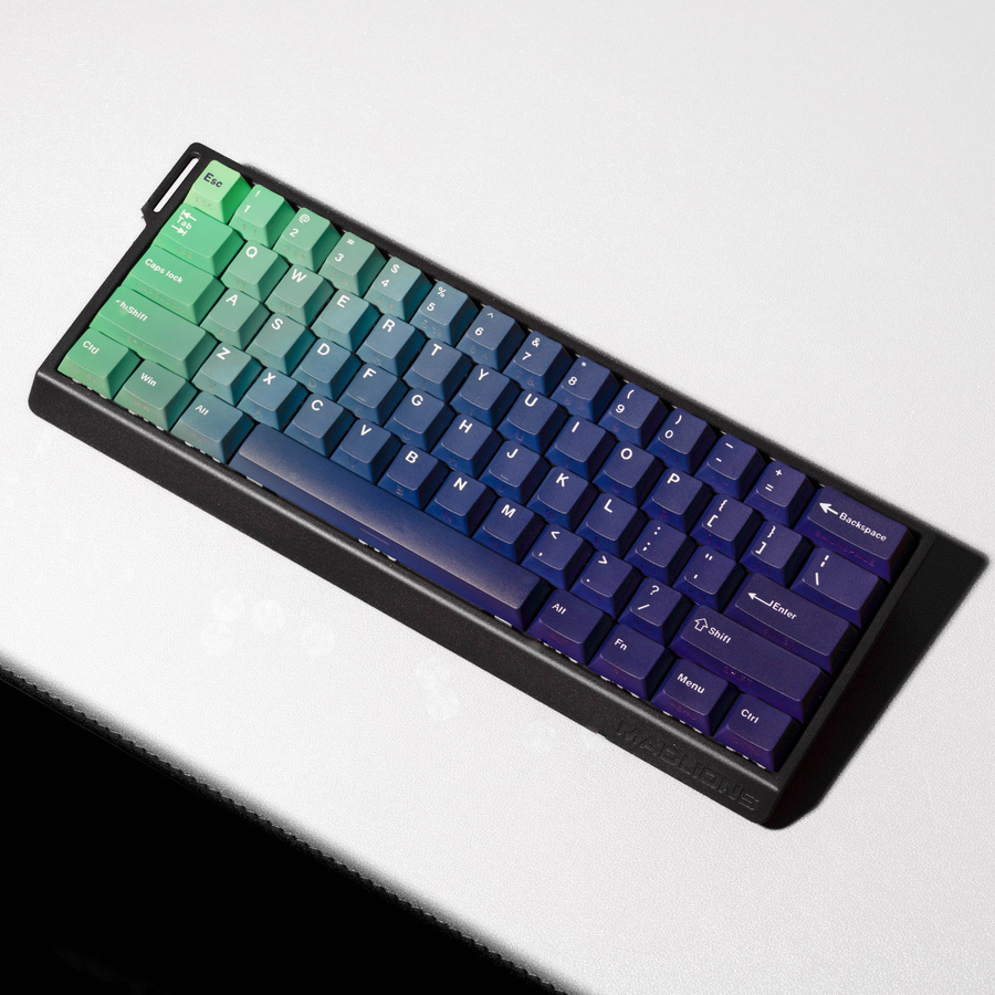 Jaycomia Gradient Cherry Keycaps für mechanische Gaming-Tastaturen, Mehrfarbig, Dye-Sub-Verfahren mit ISO DE FR ES AR RU Layout - Bild 4