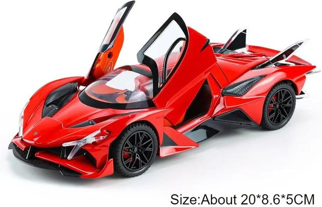 Linyi toy car Apollo Projekt Evo Sportwagen Modell, 1:24, mit Licht und Sound, ab 14 Jahren - Bild 1