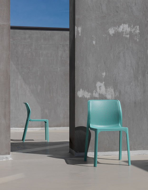 Nardi Bit Stuhl in Grün, moderner Gartenstuhl aus Kunststoff mit mattem Finish - Bild 4