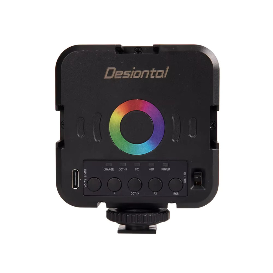 Desiontal Mini RGB LED Fill Light Schwarz für Live-Fotografie und mobile Kameras - Bild 2