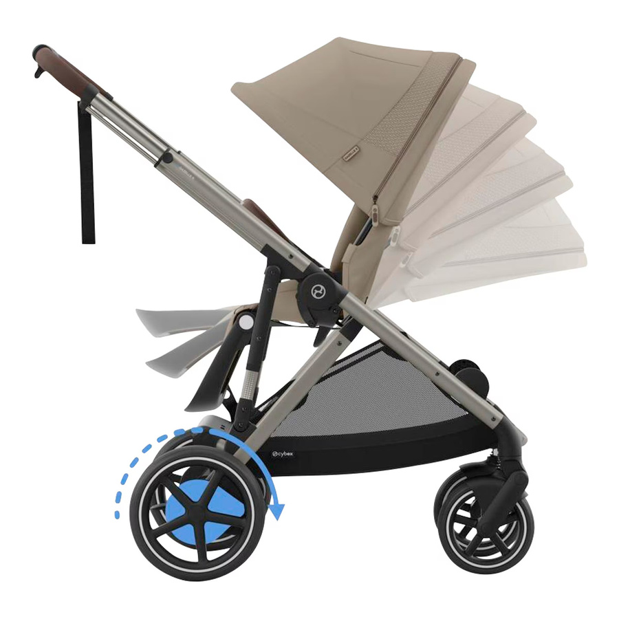 Cybex Gold eGazelle S Zwillings- und Geschwisterwagen in Beige - Bild 2