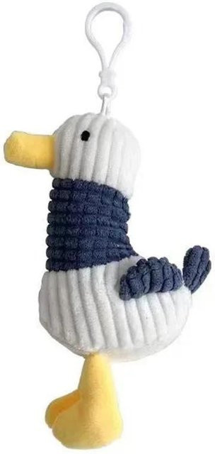 Schlüsselanhänger Streifenente Plüsch, weiß, Unisex - Bild 1