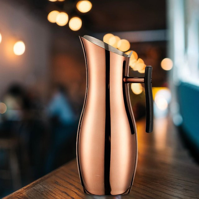 Edelstahl Kaltgetränkekrug craftDIY in Gold mit Ausgießer, Volumen: 1,9 l - Bild 1