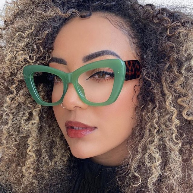 Sonnenbrille Cat Eye, Unisex, Vollrand, Kunststoff, grün - Bild 1