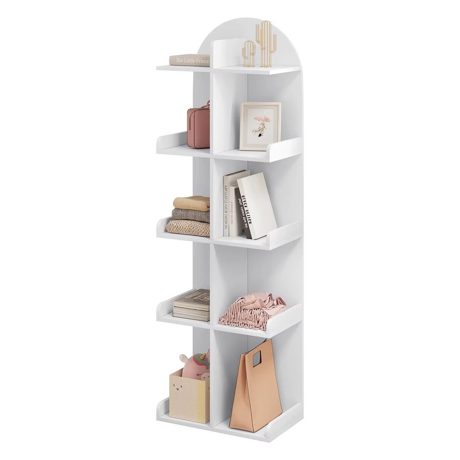 WOLTU Bücherregal in Weiß, 5-stufiges CD/DVD-Regal mit 10 Regalfächern für Wohnzimmer, Schlafzimmer oder Büro - Bild 2