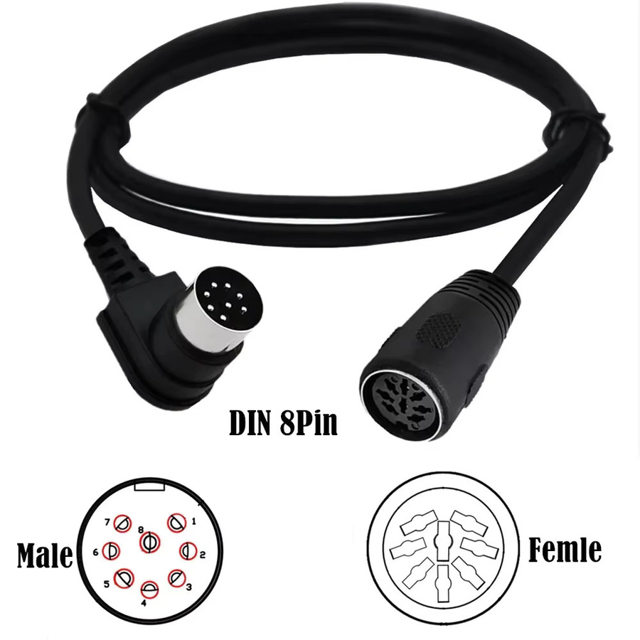 Bang & Olufsen B&O PowerLink Lautsprecher-Audiokabel mit 8-poligem DIN-Stecker auf Buchse in Schwarz - Bild 4