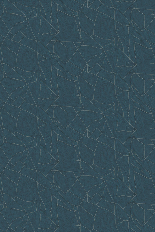 Élitis Tapete Kintsugi VP 1004 41 Abstract Vinyl in Gold Silber Blau - Bild 1