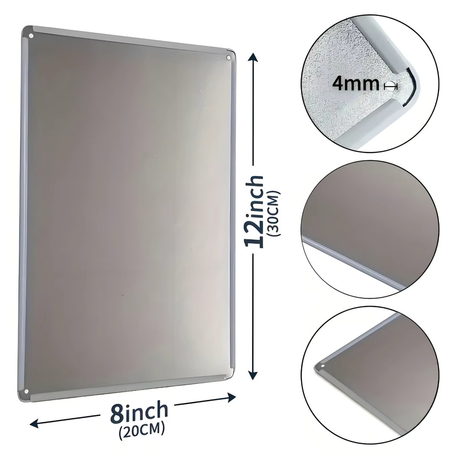 Retro Metallblechschild CIFBUY als Vintage Wanddekoration mit vorgebohrten Löchern, Breite: 20,3 cm, Höhe: 30,5 cm - Bild 2