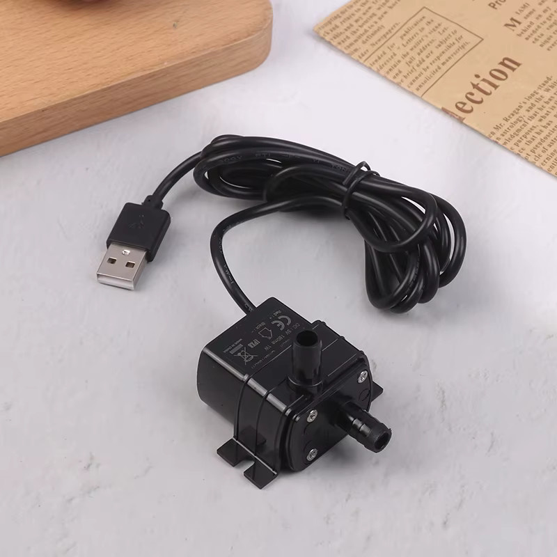 Eelhoe Ultra-leise Mikro-Wasserpumpe, bürstenlose DC-USB-Tauchpumpe in Schwarz, 5V 1W, 130L/H, Förderhöhe 100 cm, ideal für Brunnen und Aquarien - Bild 2