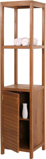 MCW Teak-Regal Badschrank für das Badezimmer in Braun, B/T/H: 180 x 40 x 3 cm - Bild 1