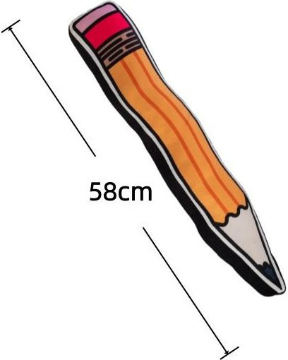 Yiran Health & Beauty Bleistift Plüschkissen Gelb als weiches Sofakissen und dekoratives Schlafspielzeug - Bild 1
