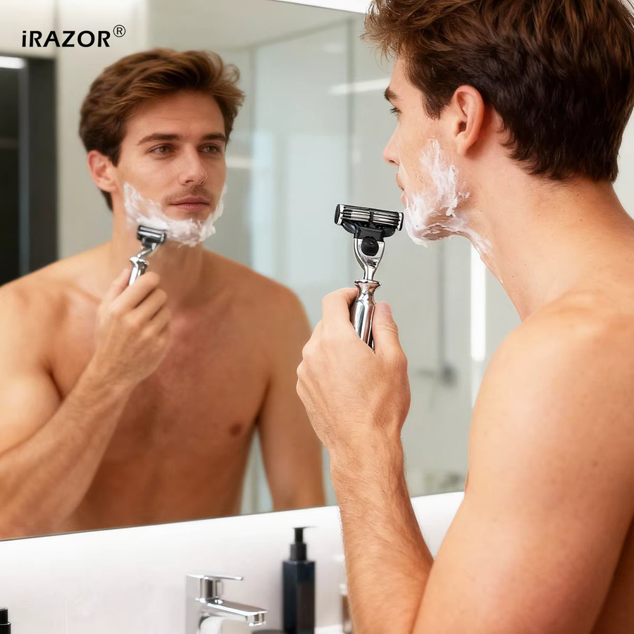 iRAZOR Mach 3 Herren-Handrasierer, silver - Bild 4