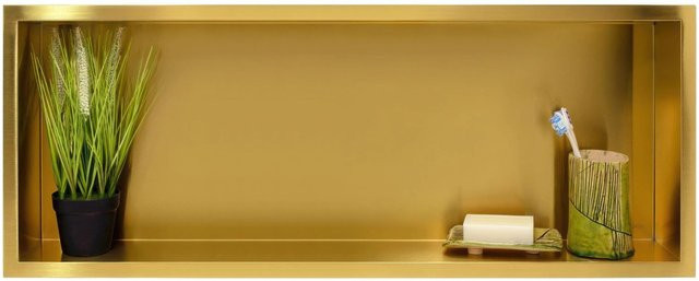 KOLMAN Wandnische aus Edelstahl in Gold, B/T/H: 30 x 10 x 90 cm - Bild 1