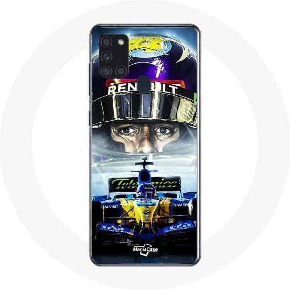 Flexible Handyhülle CAPACHEAP für Samsung Galaxy A21S mit Formel 1 Design Fernando Alonso in Weiß und Multicolour - Bild 1