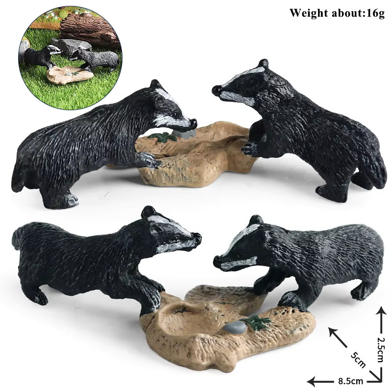 Oenux Waldtiere Dachs Brock Tapirus Indicus Biber Ameisenbär, Actionfiguren, Kunststoff - Bild 4