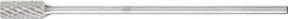 PFERD Hartmetall Frässtift Zylinder ZYA universal mittel kreuzverzahnt, Farbe: silber, Durchmesser: 6 mm, Länge: 13 mm, Schaft-Durchmesser: 3 mm, Schaft-Länge: 75 mm - Bild 1