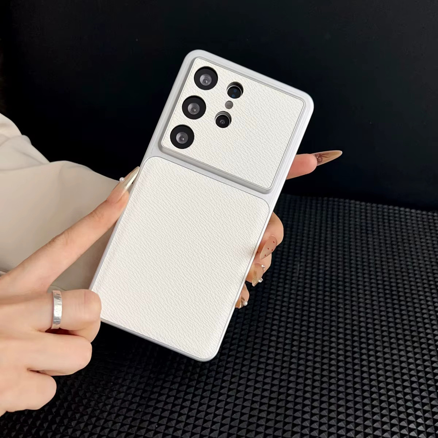Stoßfeste Leder-Schutzhülle mit Fenster für Samsung S26 S25 S24 FE Ultra Plus in Schwarz - Bild 2