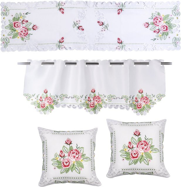 4-teiliges Textil-Set Rose von viva domo in Multicolour - Bild 1