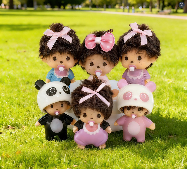 Bandai Panda Qiqi Harz-Figur Schlüsselanhänger, Unisex - Bild 1