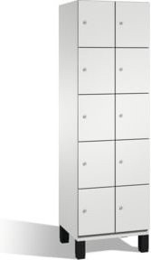 C+P Fächerschrank Cambio auf Füßen mit 10 Fächern, Lichtgrau, H 198,0 cm x B 60,0 cm x T 52,5 cm - Bild 1