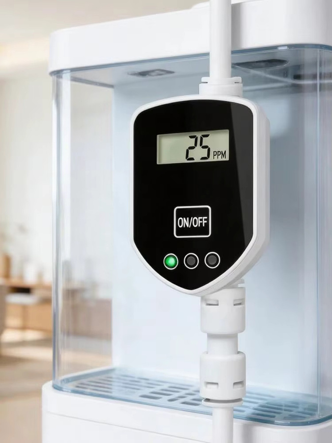JUANJUAN Inline-Aquarium-Wasserqualitätsmonitor TDS-Meter zur Messung der Wasserreinheit in Schwarz - Bild 5