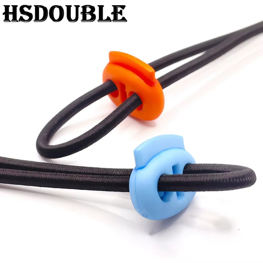 12 Stück HSDOUBLE Kordelverschluss-Stopper aus Kunststoff in Schwarz als Knebelclip und Blockhalter für Kordelzug, Lanyards und Paracord-Seile - Bild 3