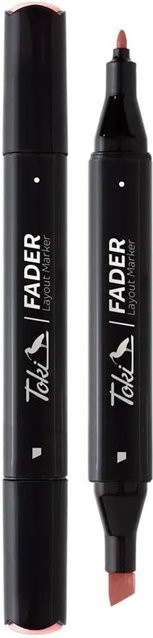 Toki Marker Fader Permanent Marker mit Keilspitze in 66 Farben, Farbe: Potato Brown - Bild 1