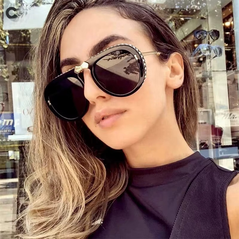 CCspace Sonnenbrille, hexagonal, Vollrand, schwarz, Unisex - Bild 1