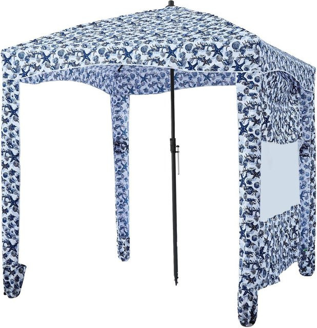 Buying Solutions, MB Strandcabana mit Seitenwand in Blau, B/T/H: 183 x 183 x 229 cm, UPF 50+ Sonnenschutz mit Sandtaschen - Bild 1