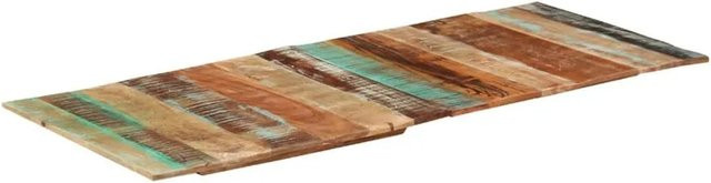 vidaXL Tischplatte rechteckig aus Massivholz in Mango und Teak, lackiert, B/T: 140 x 60 cm - Bild 1