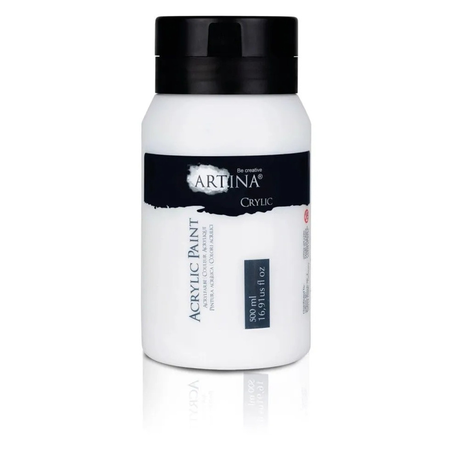 Artina Acrylfarbe Titanweiß 500ml - Bild 2