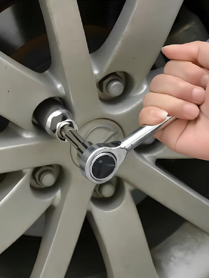 LONENESSL 108-teiliges Ratschen-Steckschlüssel-Set in Schwarz und Silber mit 1/4 Zoll Ratschenschlüssel, Drehmomentschlüssel-Kombi-Set und Schraubendreher-Bits für die Autoreparatur - Bild 4