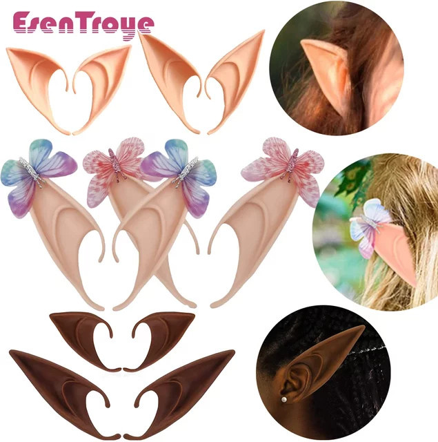 EsenTroye Latex Elf Falsche Ohren, Fantasy, Bunt / Mehrfarbig, Zubehör - Bild 1