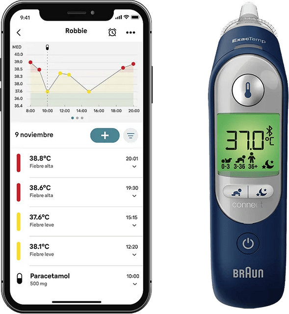 Braun ThermoScan 7+ Connect IRT6575NWE Infrarot-Thermometer in Blau - Bild 1