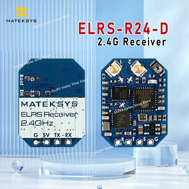 Mateksys ELRS-R24-D 2,4G-Empfänger in Blau für FPV Racing Freestyle Long-Range RC-Systeme mit ELRS-Protokoll und CRSF Unterstützung - Bild 1
