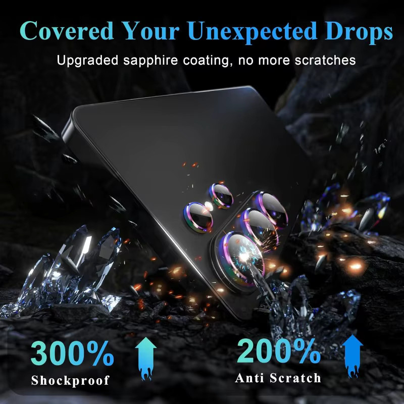 2 Stück Kameraobjektivschutz für Samsung S26 Ultra Plus S25 S24 aus gehärtetem Glas mit Metallring in Schwarz - Bild 2