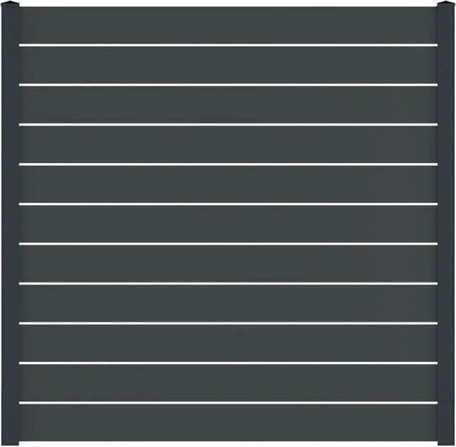 Vidual Sichtschutzzaun Line 150 aus Aluminium in Anthrazit, pulverbeschichtet, Höhe: 175 cm, Breite: 21,30 m - Bild 1