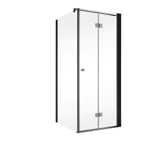 Schulte ExpressPlus Eckeinstieg Garant 2.0 Drehfalttür mit Seitenwand in Schwarz, B/H/T: 90 x 200 x 90 cm - Bild 2