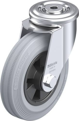 Blickle Lenkrolle LER-VPP 160R-SG in Schwarz-Grau mit Stahlgehäuse, Rad-Durchmesser: 160 mm, Tragfähigkeit: 135 kg - Bild 1