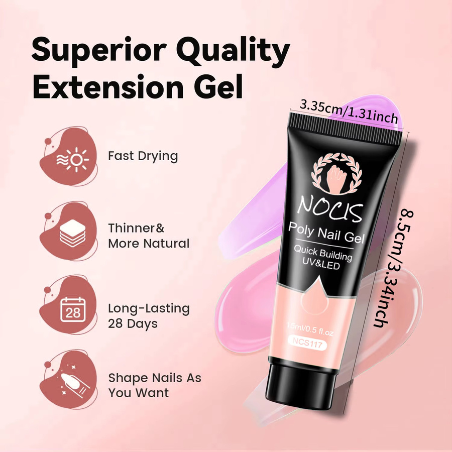 NOCIS Nagel-Polygel-Verlängerung, 30 ml, 8 Farben, glänzend - Bild 4